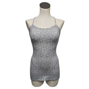 Lululemon Athletic Tank Top Womens‎ Size 4 Racerback Bra Gray Spaghetti Strap